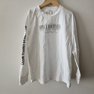 Abercrombie Kids White Smoky Mountains Long Sleeve Tee
